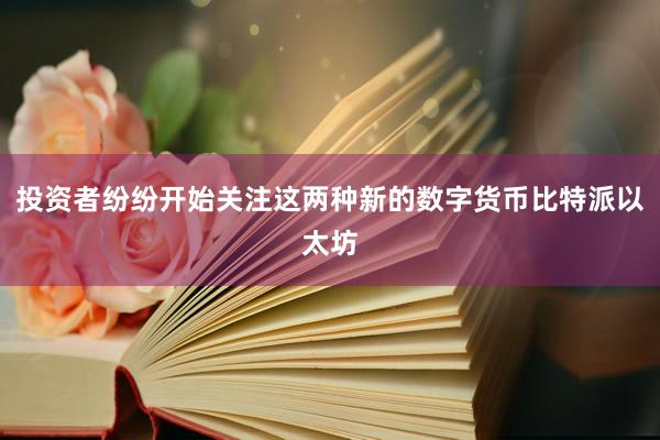 投资者纷纷开始关注这两种新的数字货币比特派以太坊