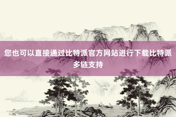 您也可以直接通过比特派官方网站进行下载比特派多链支持