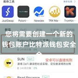 您将需要创建一个新的钱包账户比特派钱包安全