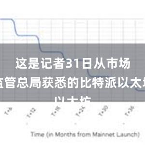 这是记者31日从市场监管总局获悉的比特派以太坊