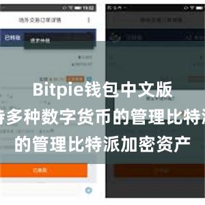 Bitpie钱包中文版还能够支持多种数字货币的管理比特派加密资产