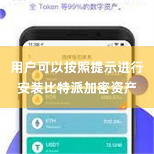 用户可以按照提示进行安装比特派加密资产