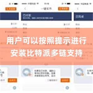 用户可以按照提示进行安装比特派多链支持