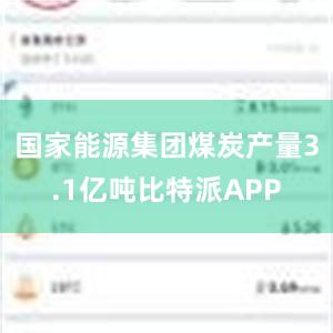 国家能源集团煤炭产量3.1亿吨比特派APP