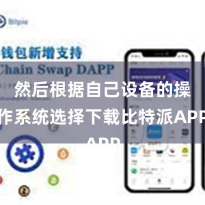 然后根据自己设备的操作系统选择下载比特派APP